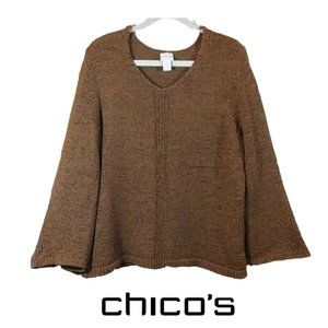 Nwot Chico's V Neck Sweater Tunic Size 3  XL 16